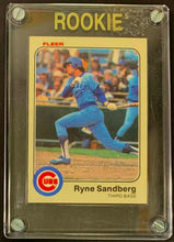 Load image into Gallery viewer, 1983 Fleer Ryne Sandberg Rookie Card Chicago Cubsa RC Vintage Baseball MLB
