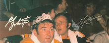 Load image into Gallery viewer, Ed Johnston + Gerry Cheevers Autographed Bruins NHL Hockey Photo Signed JSA
