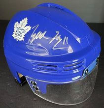 Load image into Gallery viewer, Zach Hyman Autographed Toronto Maple Leaf Mini Helmet Signed NHL Fanatics

