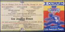 Load image into Gallery viewer, 1932 Vintage Los Angeles Times Summer Olympics Unmarked Pocket Schedule
