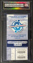 Load image into Gallery viewer, 2004 World Cup Of Hockey Championship Game Full Ticket Canada Finland Ex-5 iCert
