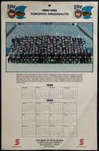 Load image into Gallery viewer, 1988-89 Toronto Argonaut CFL Football Calendar Miller Beer + Scotia Bank Promo
