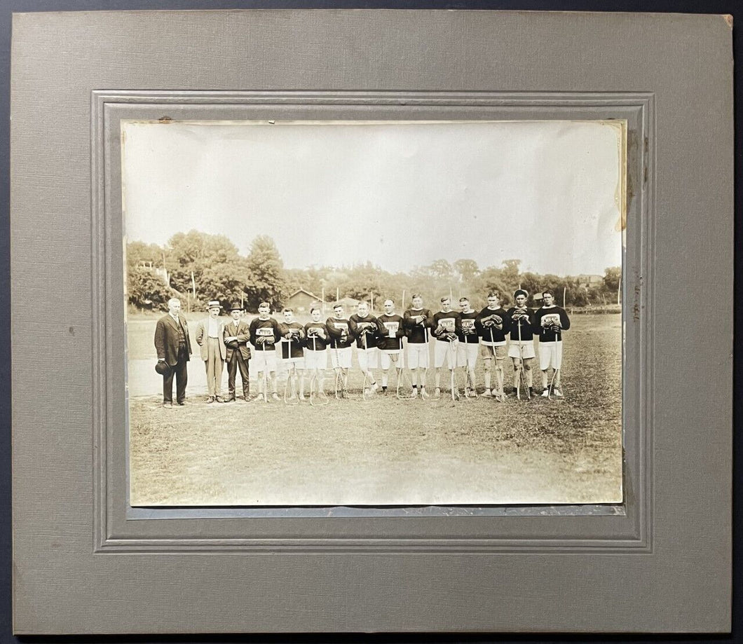 1900's WAAC Team Lacrosse Cabinet Photo Vintage Old Very Clear Image Canada