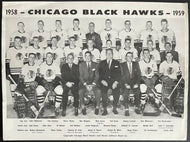 1958-59 Chicago Blackhawks Team Issued Nestor Johnson Promo Photo Vintage