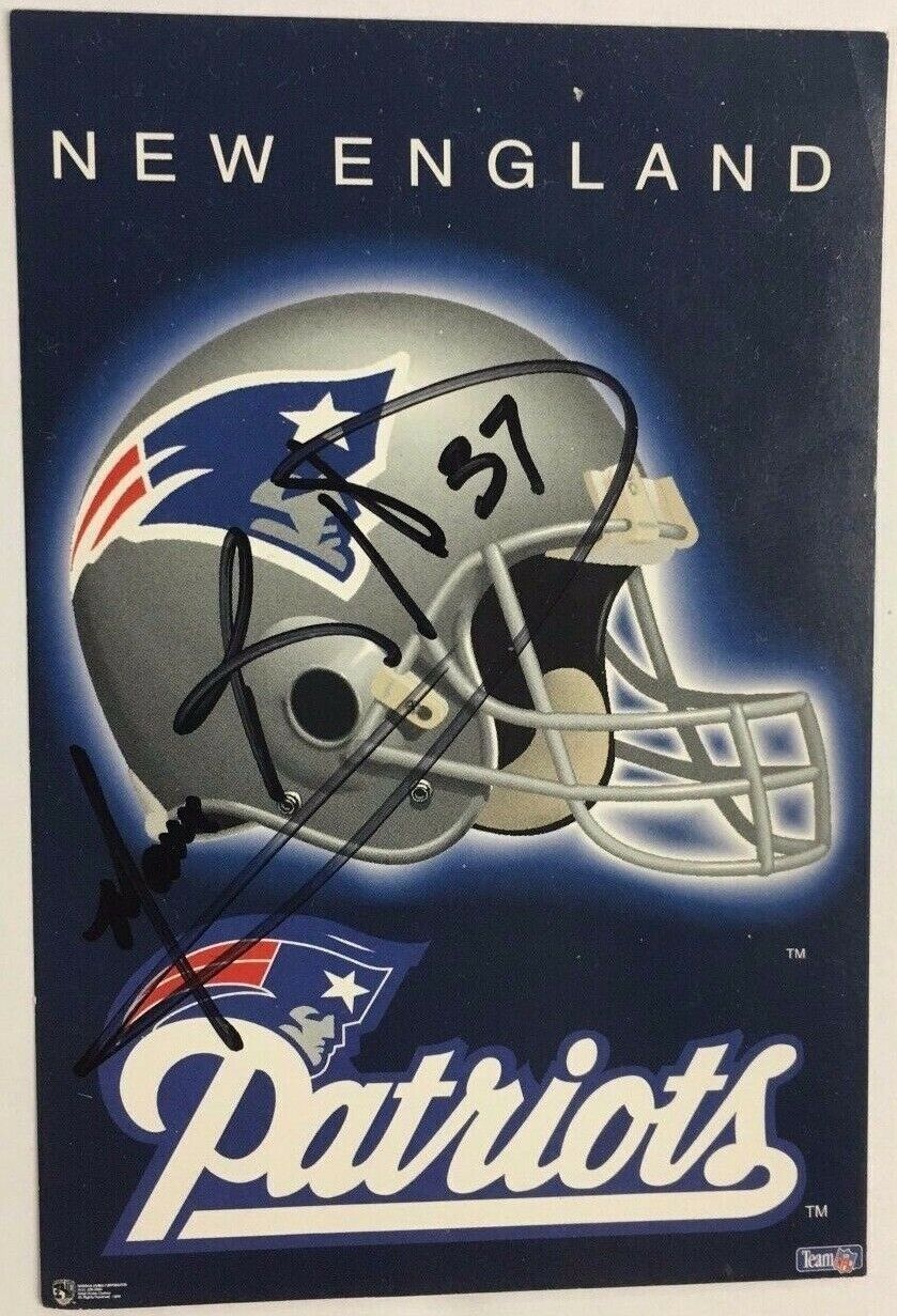 New England Patriots Signed Rodney Harrison Autographed Decal Card NFL Football