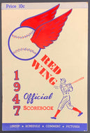 1947 Rochester Red Wings Scorebook Program vs Baltimore Orioles Vintage Baseball