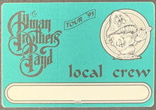 Load image into Gallery viewer, 1993 Allman Brothers Band Concert Tour Road Crew Backstage Pass Vintage

