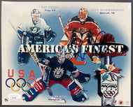 Mike Richter John Vanbiesbrouck Signed USA Olympics Hockey Photo Autographed JSA