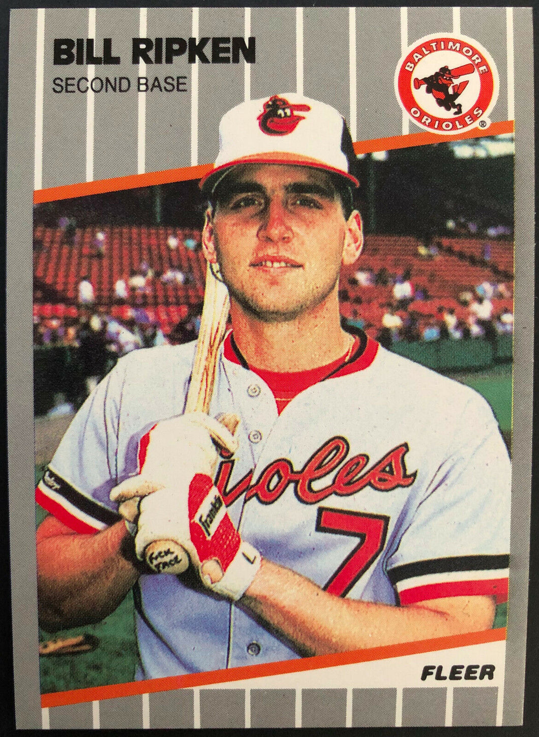 1989 Fleer Baseball Bill Ripken #616 FF Error Card Vintage Baltimore Orioles