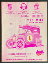 Load image into Gallery viewer, 1967 250 Mile Stock Car Race Program Autographed Lineup Page Vintage USAC
