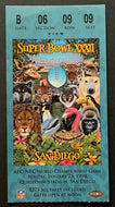 1998 Super Bowl XXXII Ticket Denver Broncos + Elway Upset Green Bay Packers NFL