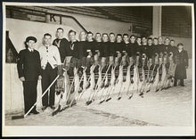 Load image into Gallery viewer, Military Hockey Team Photo Royal Canadian Navy Vintage Old Sports Picture
