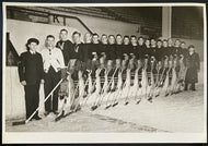 Military Hockey Team Photo Royal Canadian Navy Vintage Old Sports Picture