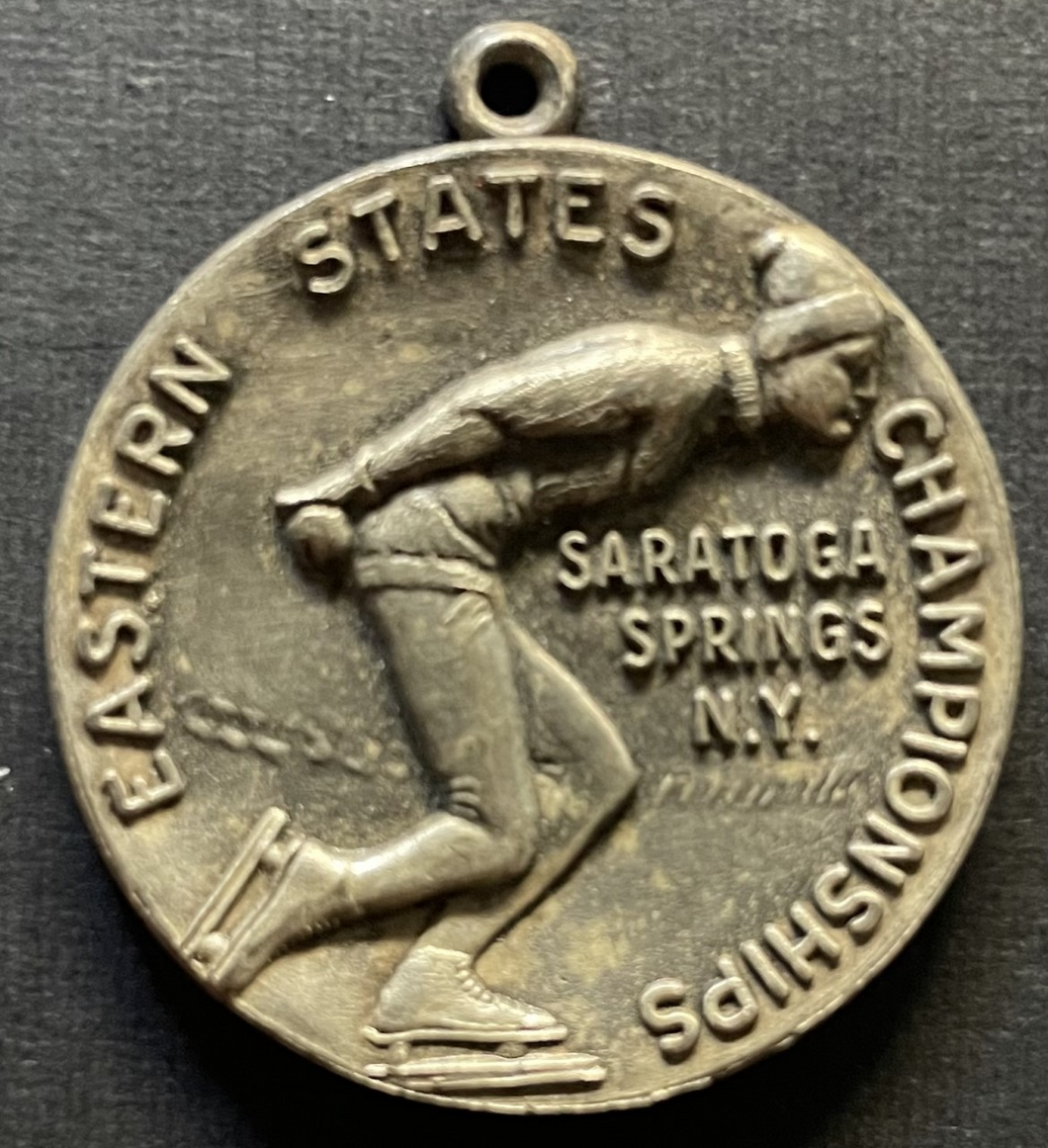 1900's Eastern USA Speed Skating Championships Medal Saratoga Springs New York