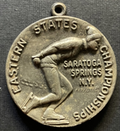1900's Eastern USA Speed Skating Championships Medal Saratoga Springs New York