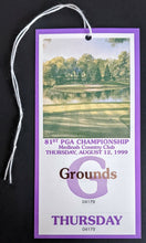 Load image into Gallery viewer, 1999 PGA Championship 6 Unused Grounds Passes @ Medinah Country Club Tiger Woods

