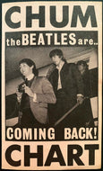 1965 Chum Radio Survey Chart Vintage Music The Beatles Cover Photo John Lennon