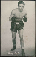 Tony Zale Vintage Exhibit Card Boxing Fighter Original Sports Chicago