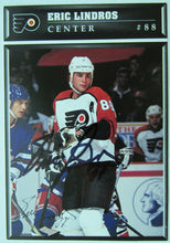 Load image into Gallery viewer, Vintage NHL Philadelphia Flyers Eric Lindros #88 Autographed Postcard Hockey
