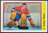 1958-59 Parkhurst Hockey Jacques Plante #22 Montreal Canadiens Vintage NHL