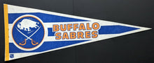 Load image into Gallery viewer, 1980s Vintage NHL Hockey Buffalo Sabres Autographed Pennant Full Size Vintage
