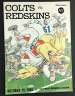 1955 NFL Program Baltimore Memorial Stadium Washington Redskins vs Colts