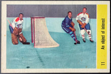 Load image into Gallery viewer, 1958-59 Parkhurst Hockey Plante + Armstrong #11 Leafs Canadiens Vintage NHL
