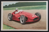 Circa 1950 Auto Racing Postcard Maserati Formula Car Italy Vintage Automobile