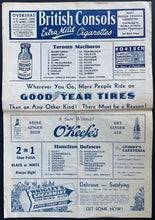 Load image into Gallery viewer, 1940/41 Hamilton Dofascos Toronto Marlboros Program Hamilton Fourm OHA Sr. VTG
