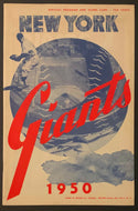 1950 Polo Grounds MLB Baseball Program New York Giants vs Pittsburgh Pirates