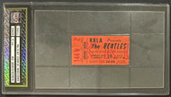 1966 Dodger Stadium Beatles Slabbed Concert Ticket Orange Authenticated iCert
