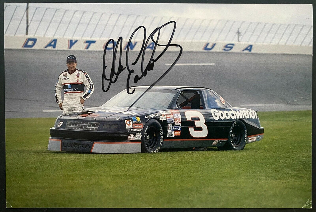 1990 Dale Earnhardt Sr Autographed Photo @ Daytona Speedway Full LOA Nascar