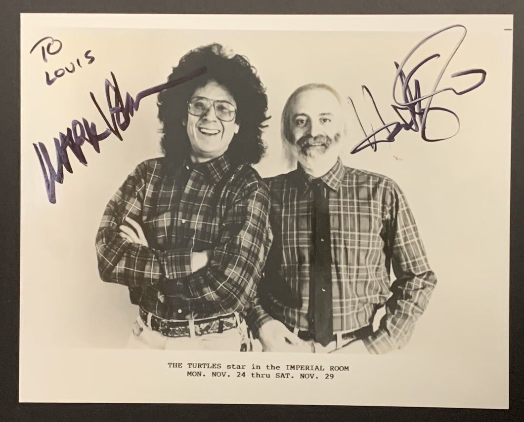 1980's The Turtles Promo Photo Toronto Royal York Hotel Autographed x2 Kaylan +