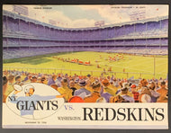 1958 Yankee Stadium NFL Football Program New York Giants vs Washington Redskins