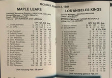 Load image into Gallery viewer, 1981 Maple Leaf Gardens NHL Hockey Program Leafs vs LA Kings Dionne Cover
