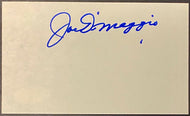 Authentic Signed Joe DiMaggio Index Card Autograph MLB New York Yankees HOF JSA