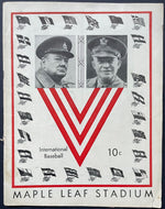 Canadian Pro Football Program Winston Churchill + Dwight Eisenhower on Cover