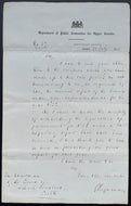 1853 Egerton Ryerson Hand Written Signed Letter Upper Canada Autographed Vintage