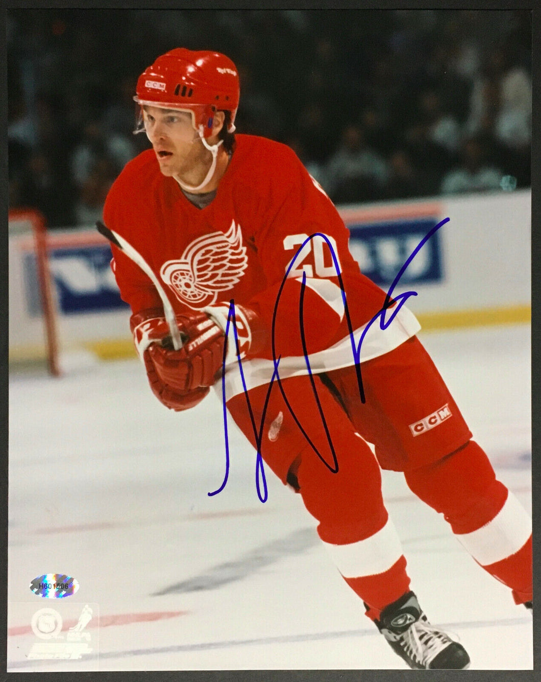 Luc Robitaille Hall Of Fame Hockey Player Signed Detroit Red Wings 8x10 Photo