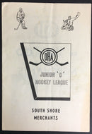 1967 Sutton Ontario NHL Hockey Program Junior C Hockey League Oldtimers Vintage