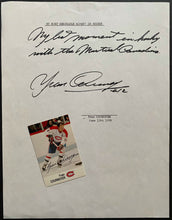 Load image into Gallery viewer, Yvan Cournoyer Signed Autographed Esso NHL All-Star Collection Hockey Card
