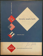 1954 Signed Toronto Maple Leafs Baseball Autographed Program Clemente in Lineup