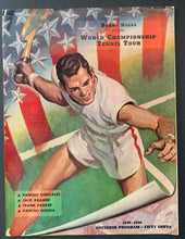 Load image into Gallery viewer, 1950 Bobby Riggs World Champions Tennis Tour Sports Program + Pancho Gonzales
