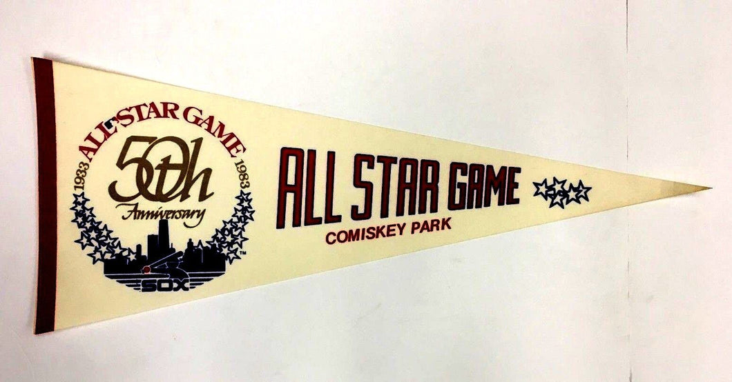 1983 MLB 50th All Star Anniversary Baseball Game Official Pennant Comiskey Park