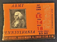 1950 NCAA Football Ticket Stub Army vs. Pennsylvania Vintage Old Sports