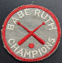 Load image into Gallery viewer, 1935 Babe Ruth Champions 3” Quaker Oats Baseball Patch Rare Vintage Premium
