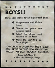 Load image into Gallery viewer, 1964 Toronto Star Premium Norm Ullman Hockey Promo Contest On Back Rare NHL
