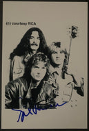 Gil Moore Triumph Drummer Signed Publicity Promotion Photo Vintage Rock & Roll