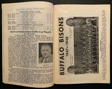 Load image into Gallery viewer, 1949 Hendy Hockey Guide Rules Records and Schedule + Who&#39;s Who in Hockey NHL
