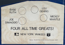 Load image into Gallery viewer, 1969 New York Yankees Old Timers Joe DiMaggio Signed Pennant Autographed JSA LOA
